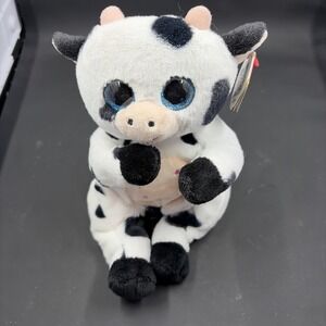 Ty Beanie Bellies Babies HERDLY the Cow 8" Beanbag Plush Stuffed Animal Toy